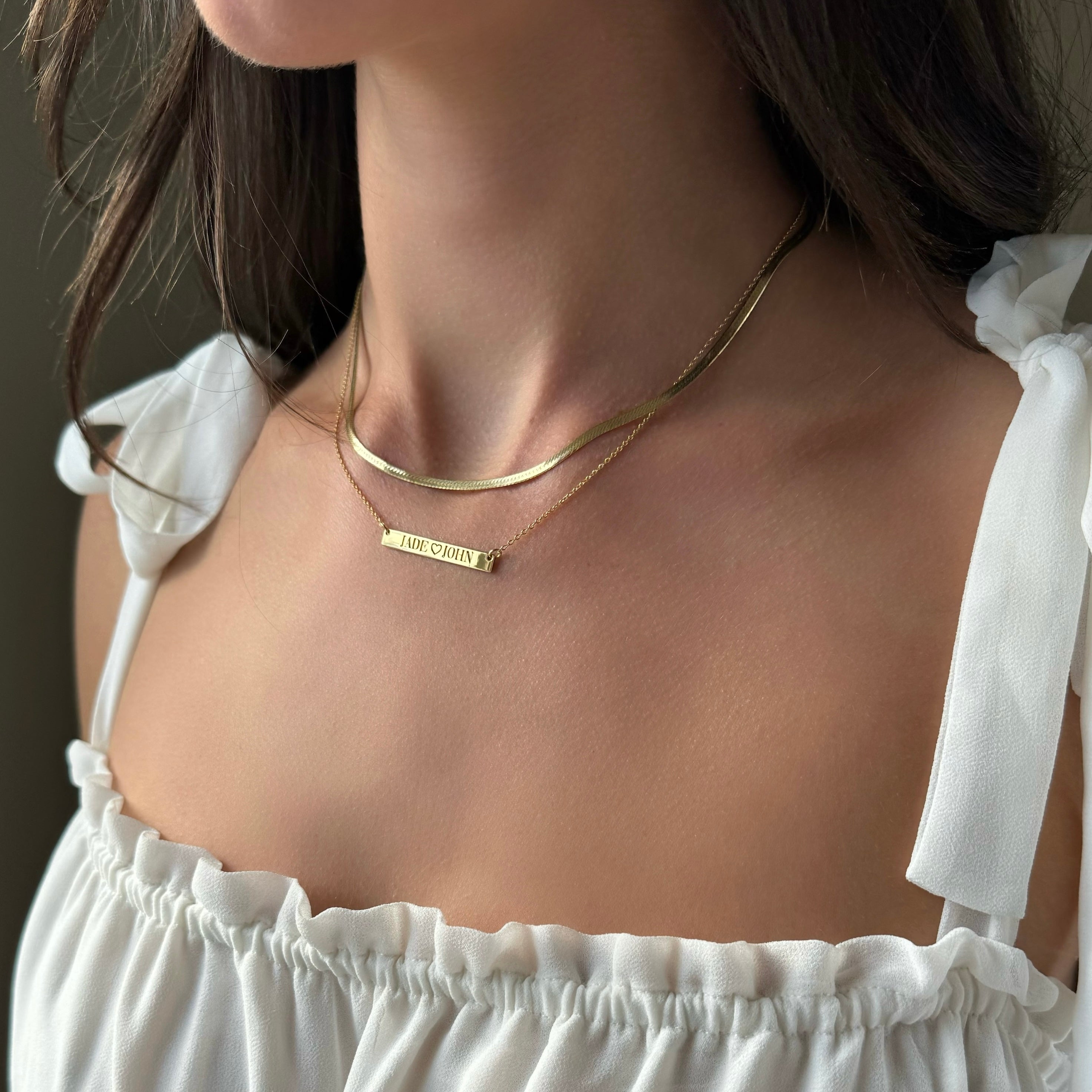 Engravable Love Bar Necklace