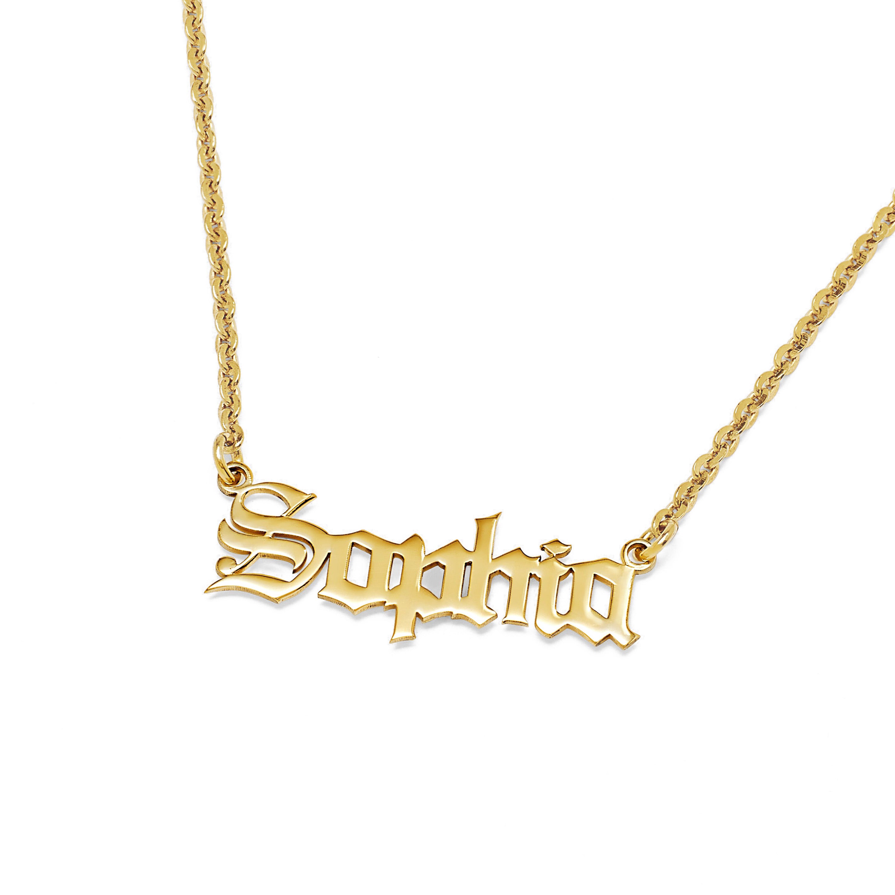 Old English Personalized Necklace